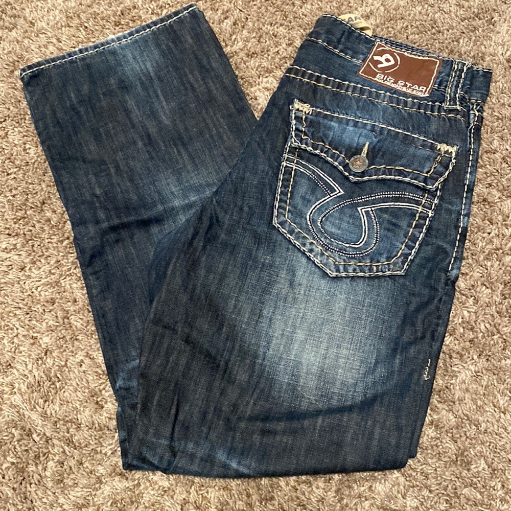 Big Star Dark wash jeans. 36 R. Style: Pioneer. Bootcut. Great condition.